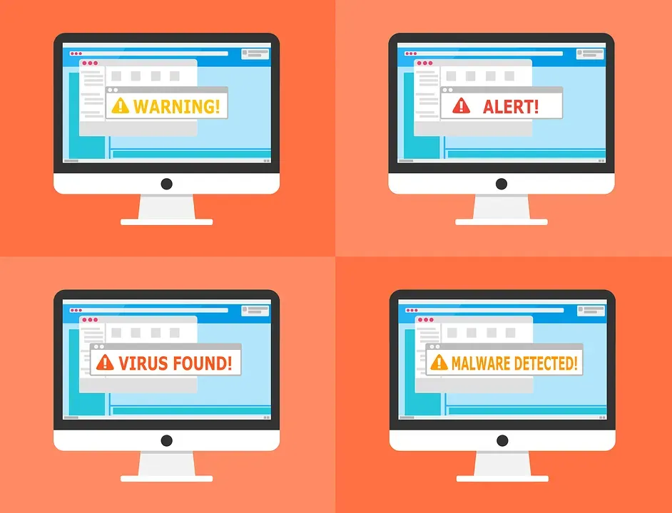 Free warning alert detected vector